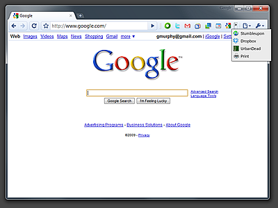 Google Chrome エクステンション（拡張機能）ボタンの表示可能数を増やすプルダウンメニュー