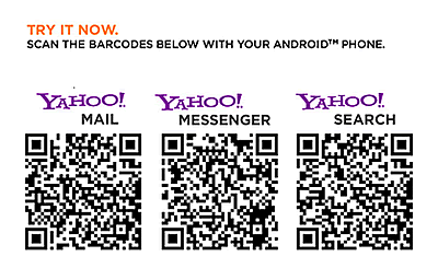 米Yahoo! Android用 HTML5 Yahoo!mailなどのQRコード 米Yahoo! Android用 HTML5 Yahoo!mailなどのQRコード