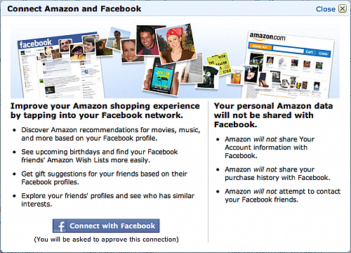 Amazon+Facebookソーシャルレコメンデシーション