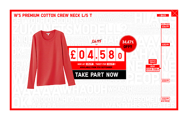 UNIQLO UKのキャンペーン「LUCKY COUNTER」